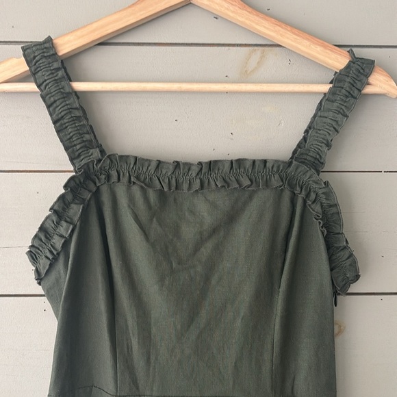 Urban Outfitters Remy Linen-Blend Midi Dress – Size Small - Picture 3 of 9